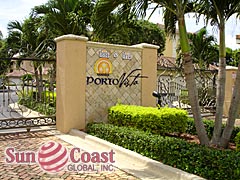 Porto Vista Community Sign and Gated Entrance